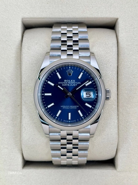 NEW 2025 Rolex Datejust 36mm 126200 Stainless Steel Jubilee Blue Dial