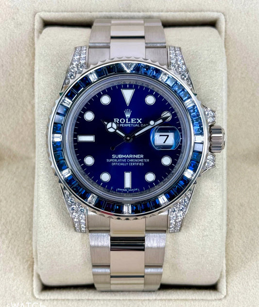 2020 Rolex Submariner 40mm White Gold Blue Dial